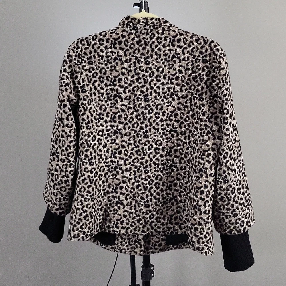 Chico's Women's Cheetah Print Jacket, Chico Size 0(4/6 US) - Picture 2 of 7